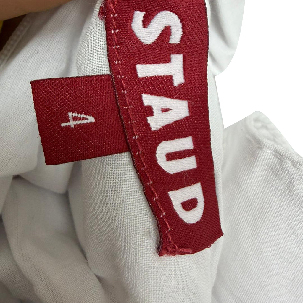 Staud Mini Teresa Dress in White Cotton