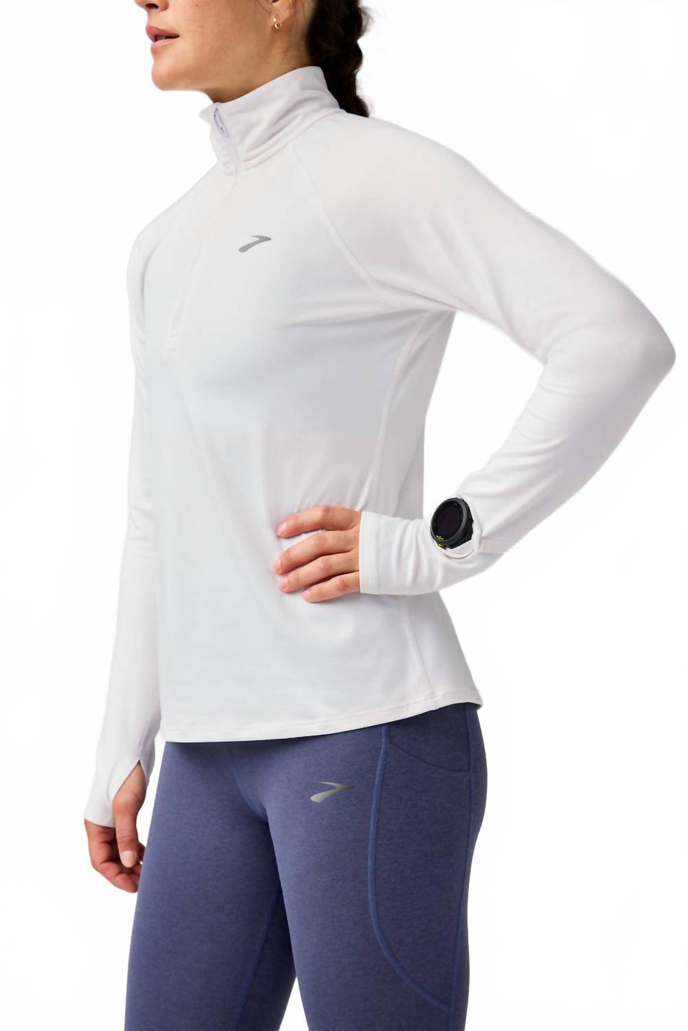 Dash 1/2 Zip 3.0 Long Sleeved Top In White
