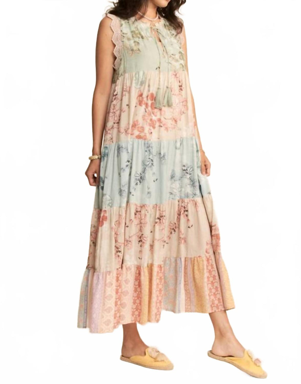 Better Believe Maxi Dress In Sage Multi