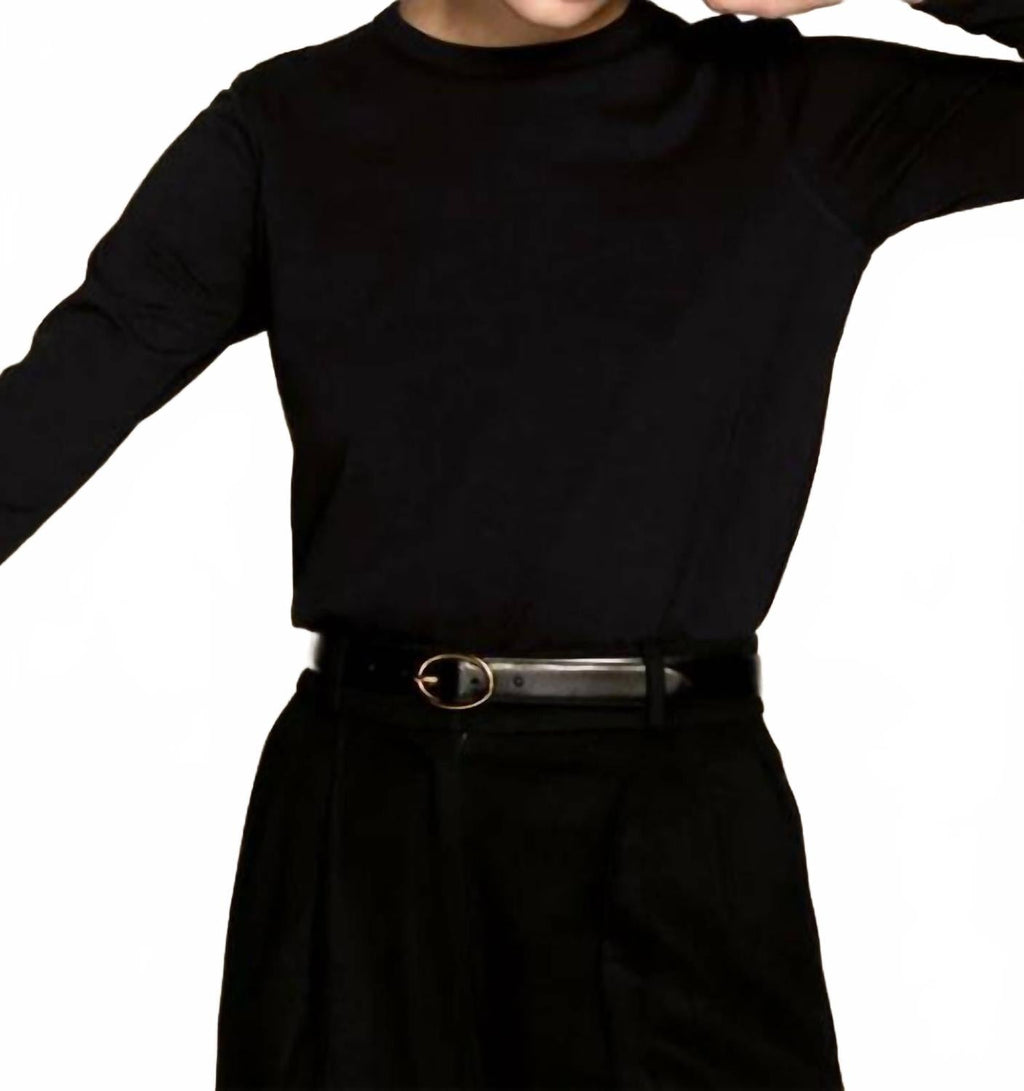 Long Sleeve Perfect Tee In Black