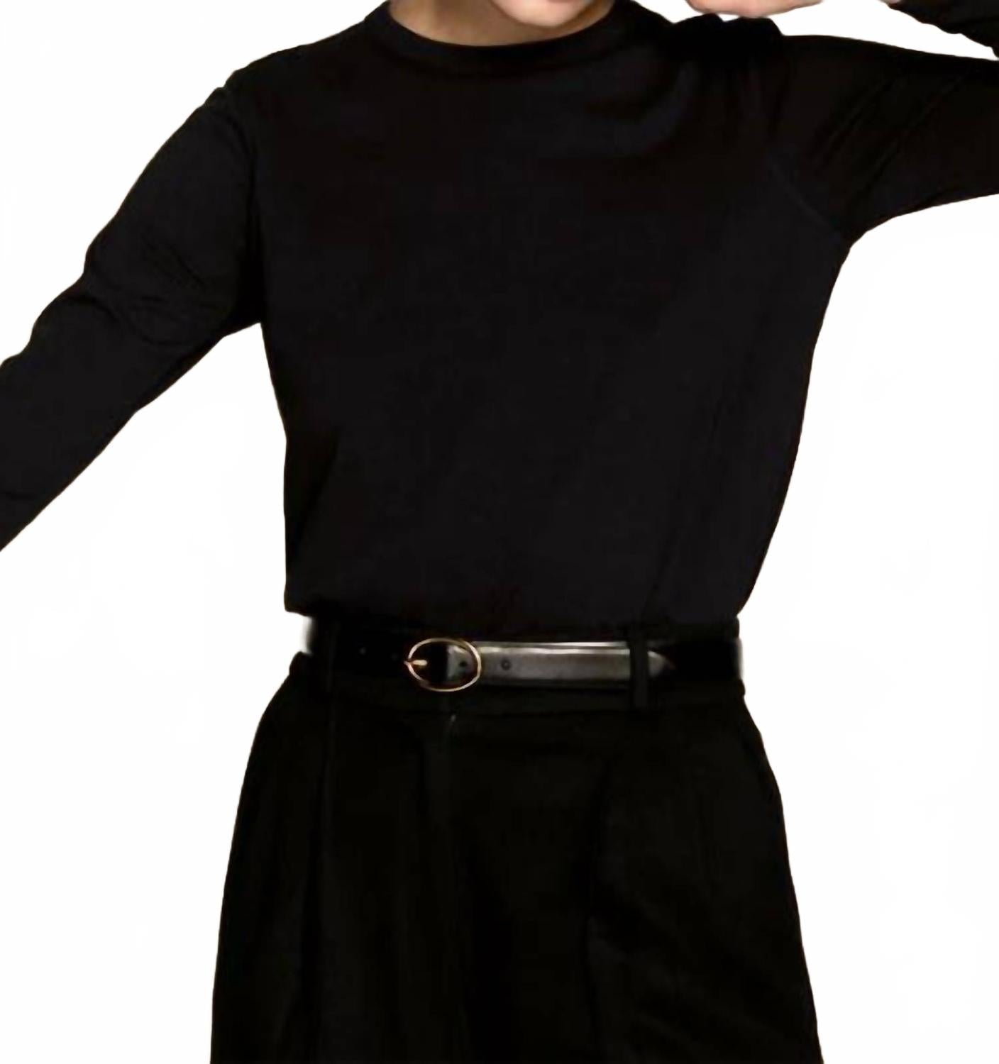 Long Sleeve Perfect Tee In Black