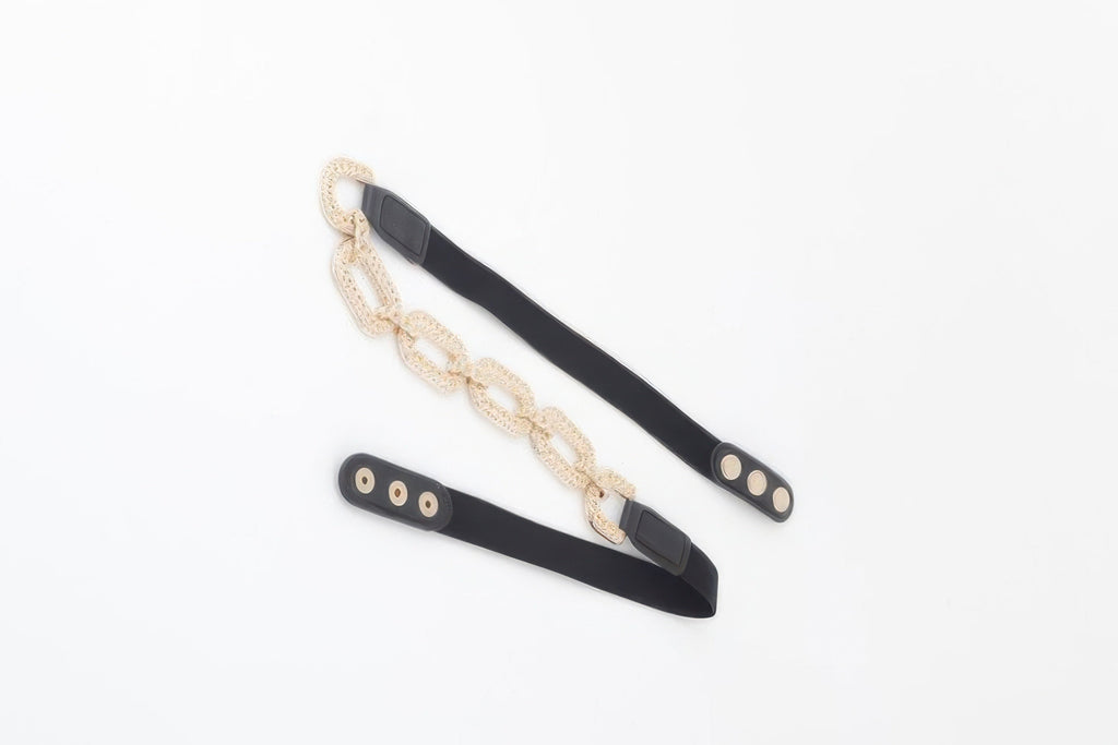 Metal Linked Buckle Elastic Belt