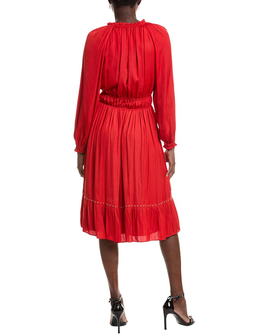 T Tahari Gathered Midi Dress