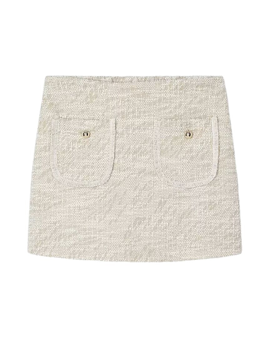 Mayoral Sand Tweed Skirt