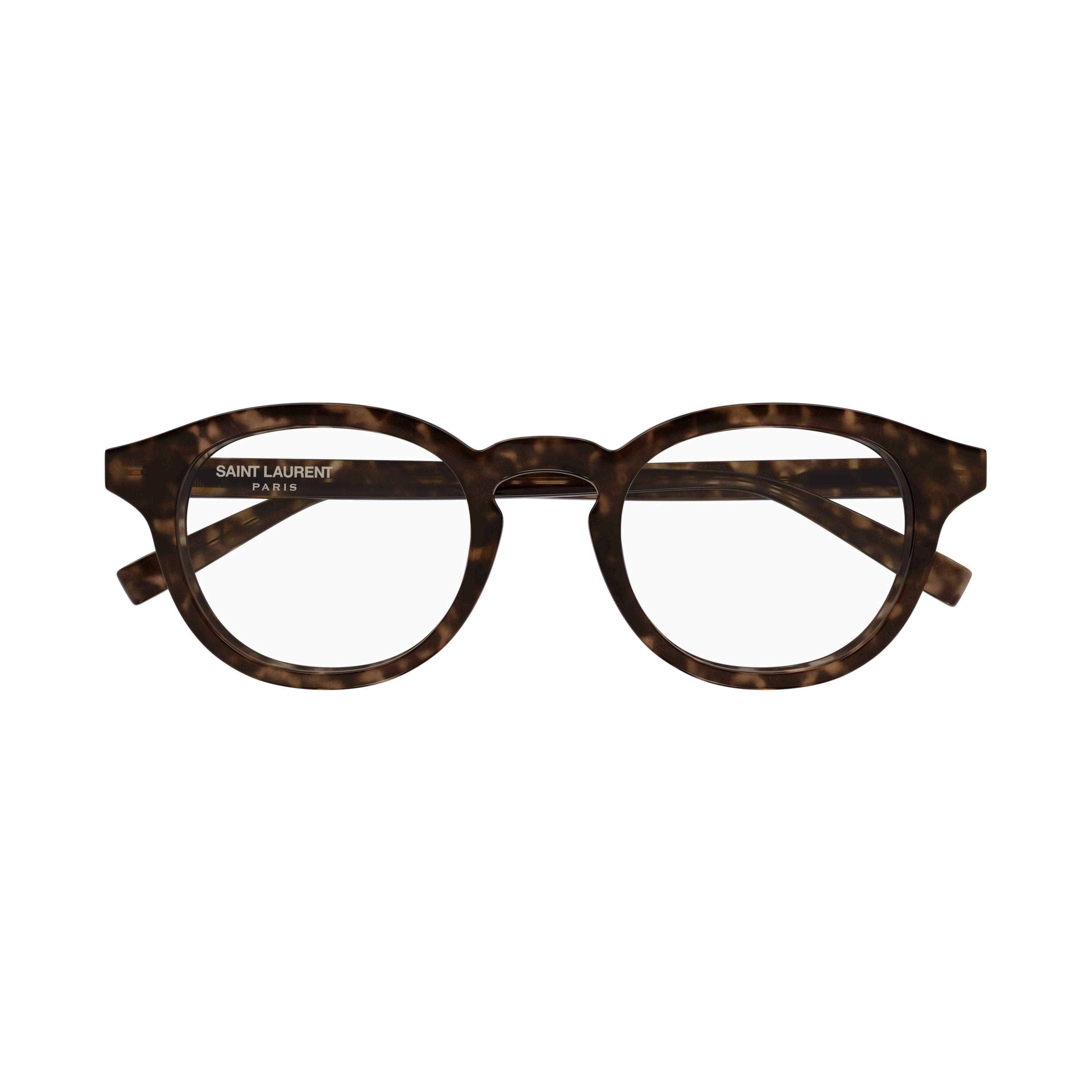 Round Tortoiseshell Frame Eyeglasses With Keyhole Bridge