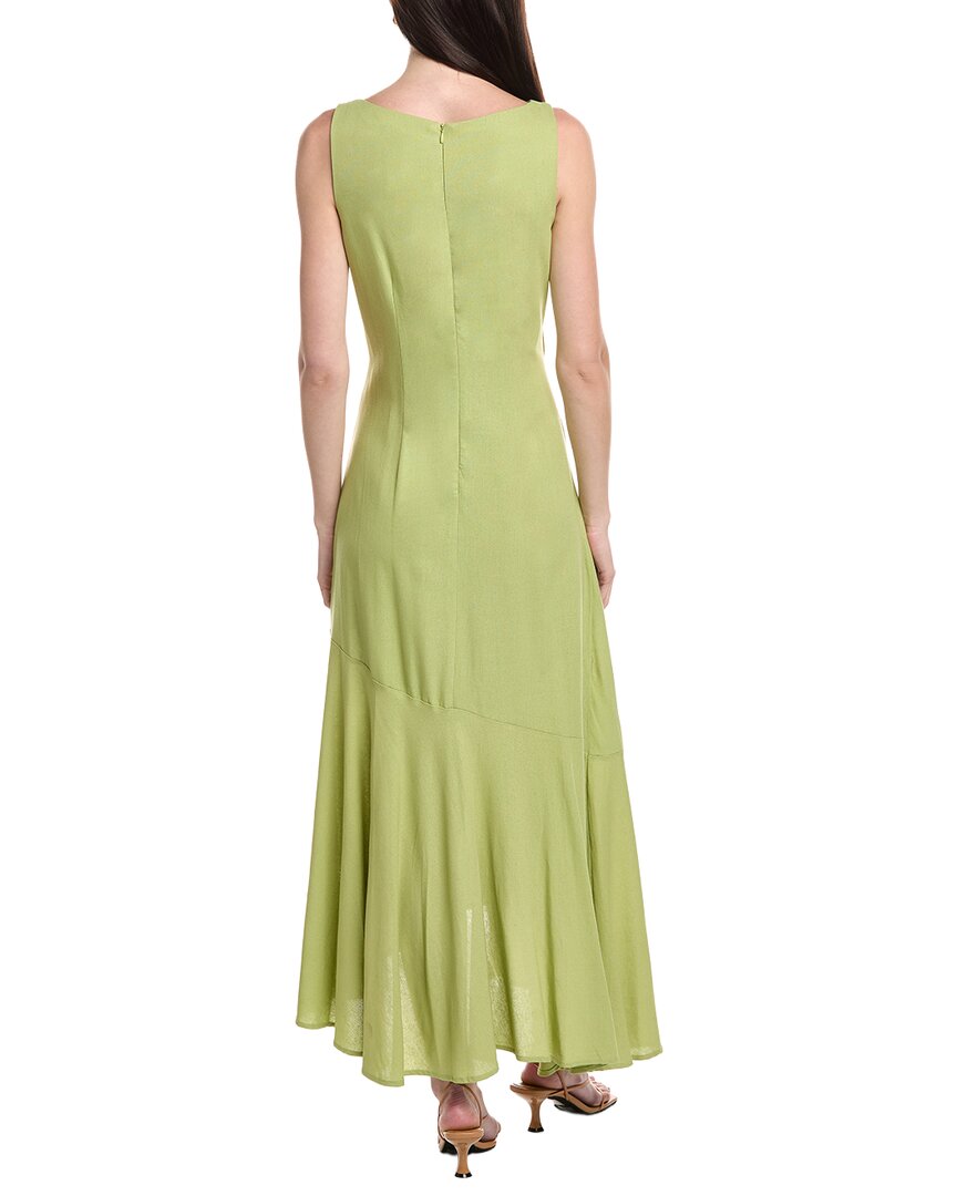 Maison Tara Linen-Blend Sleeveless Midi Dress