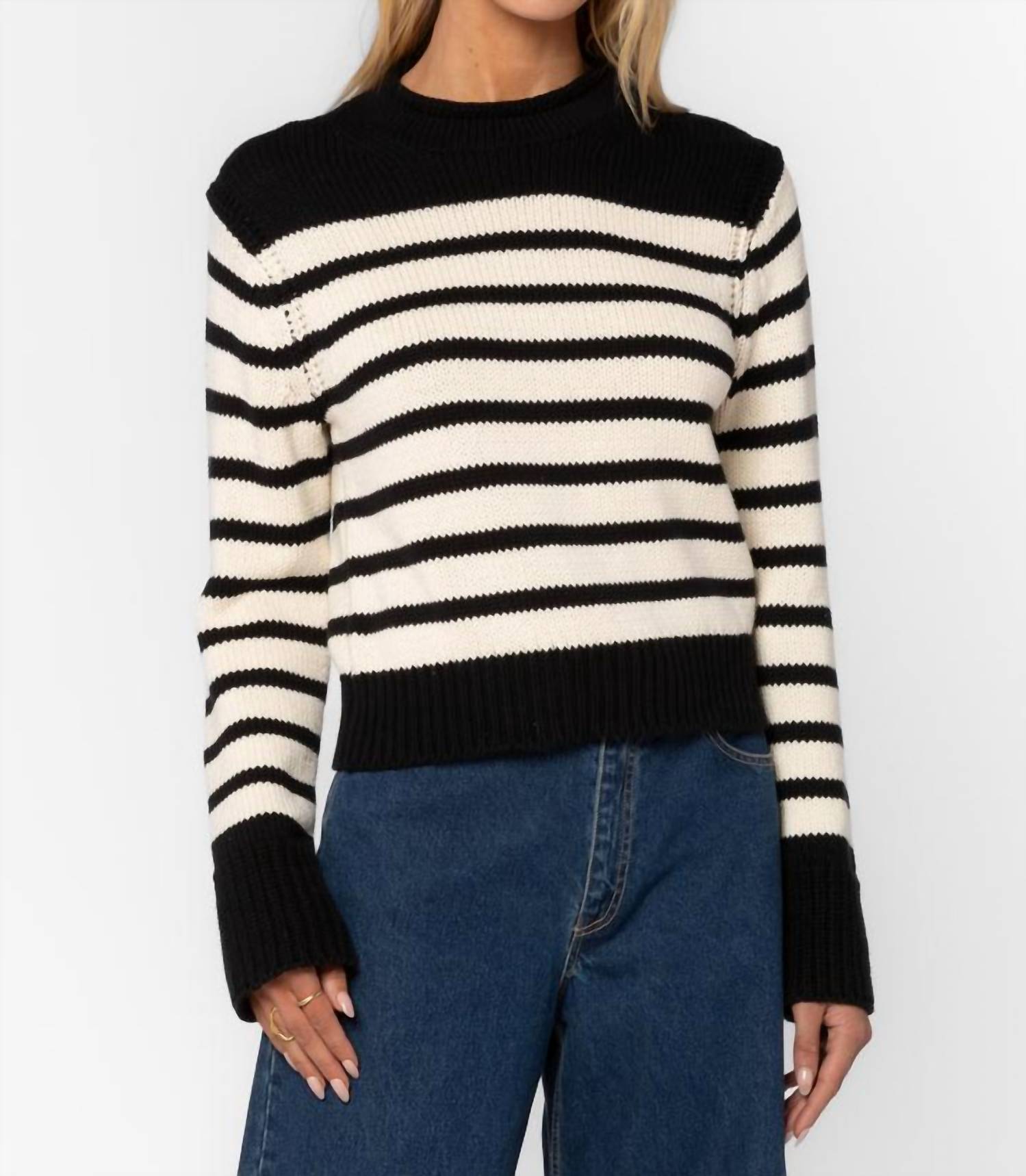 Ridley Striped Sweater In Bandit Stripe