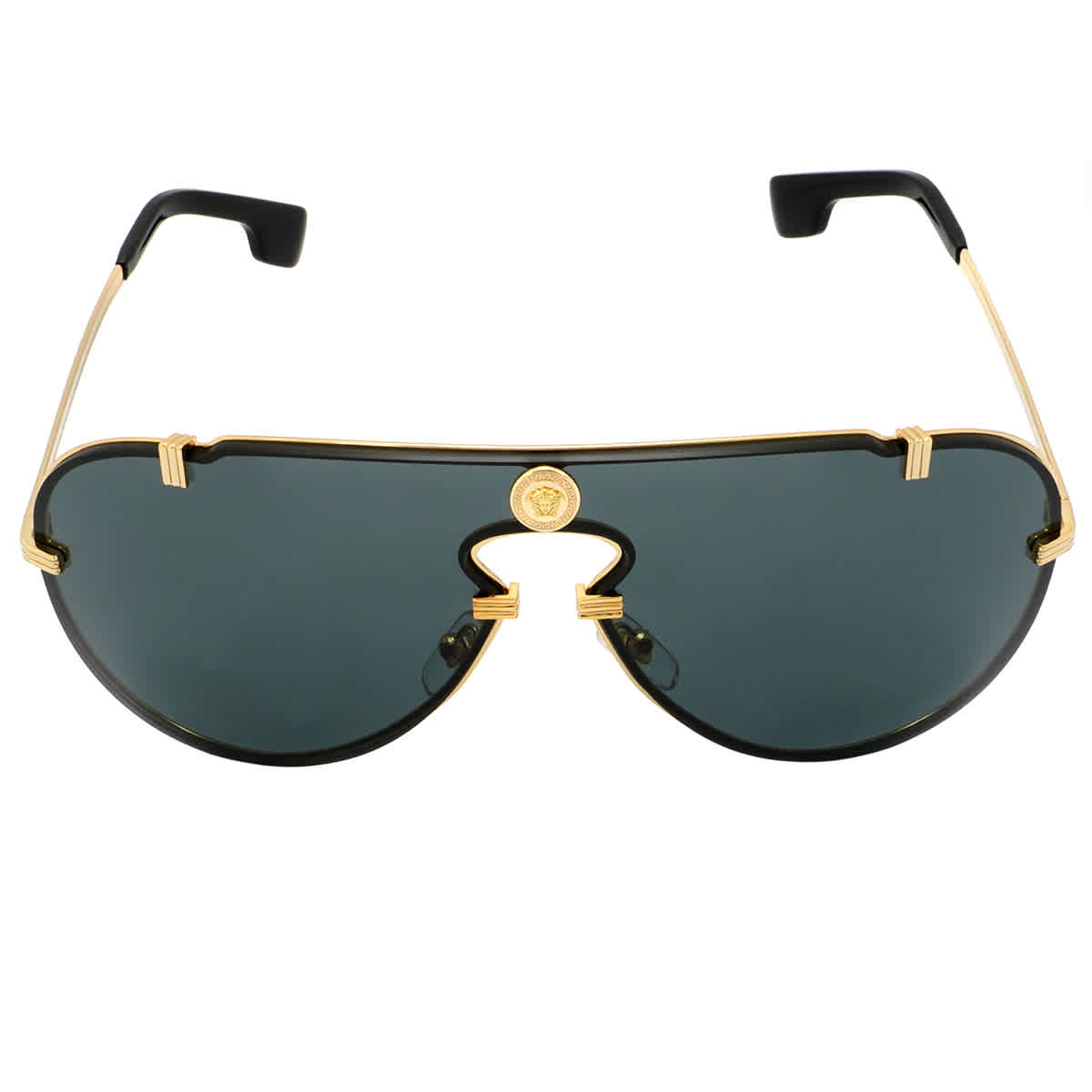 Versace Dark Gray Pilot Men's Sunglasses VE2243 100287 43
