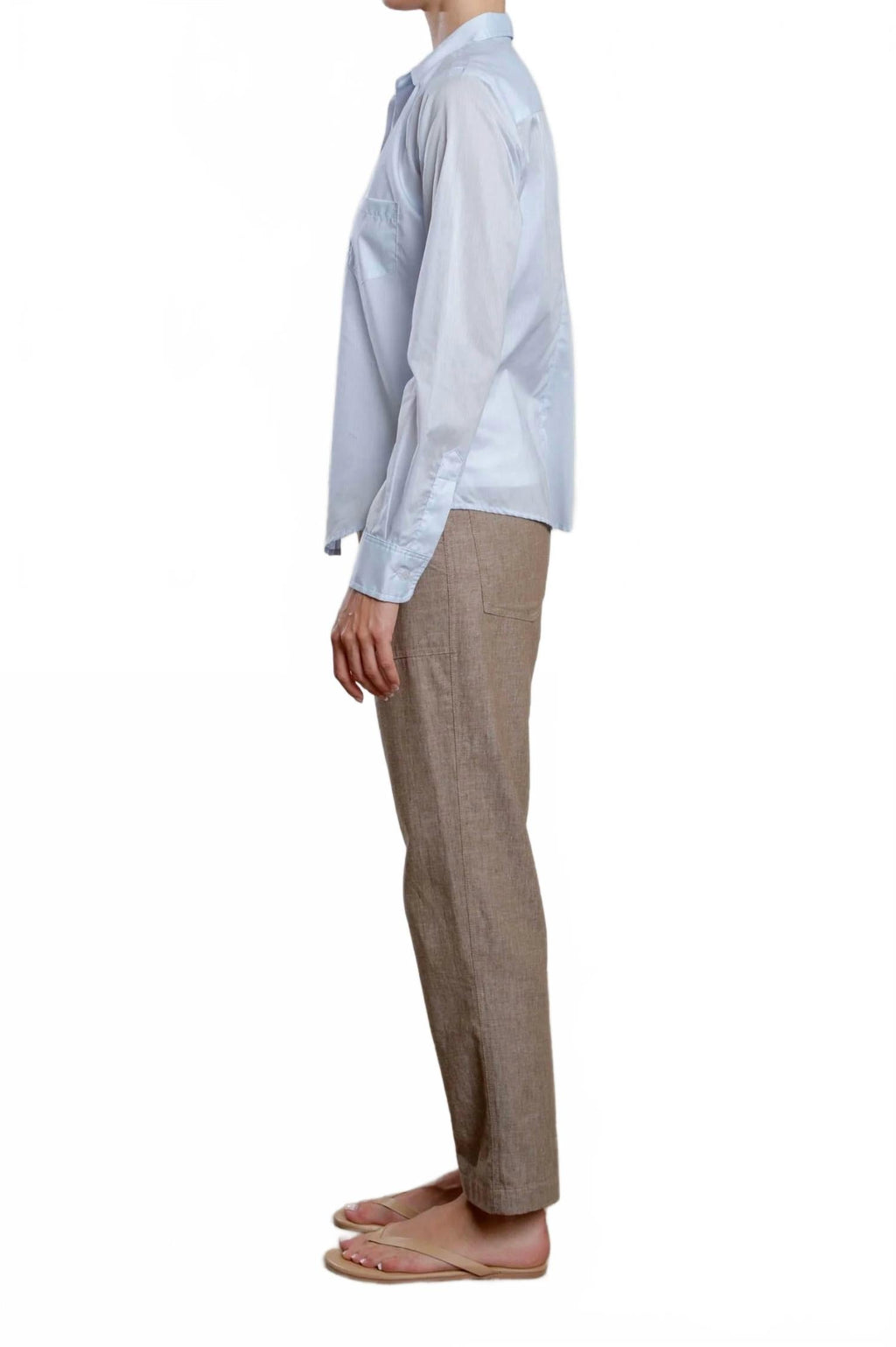 Ellis Linen Twill Pant In Sparrow