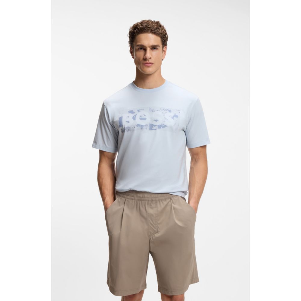 Logo-artwork T-shirt in stretch cotton