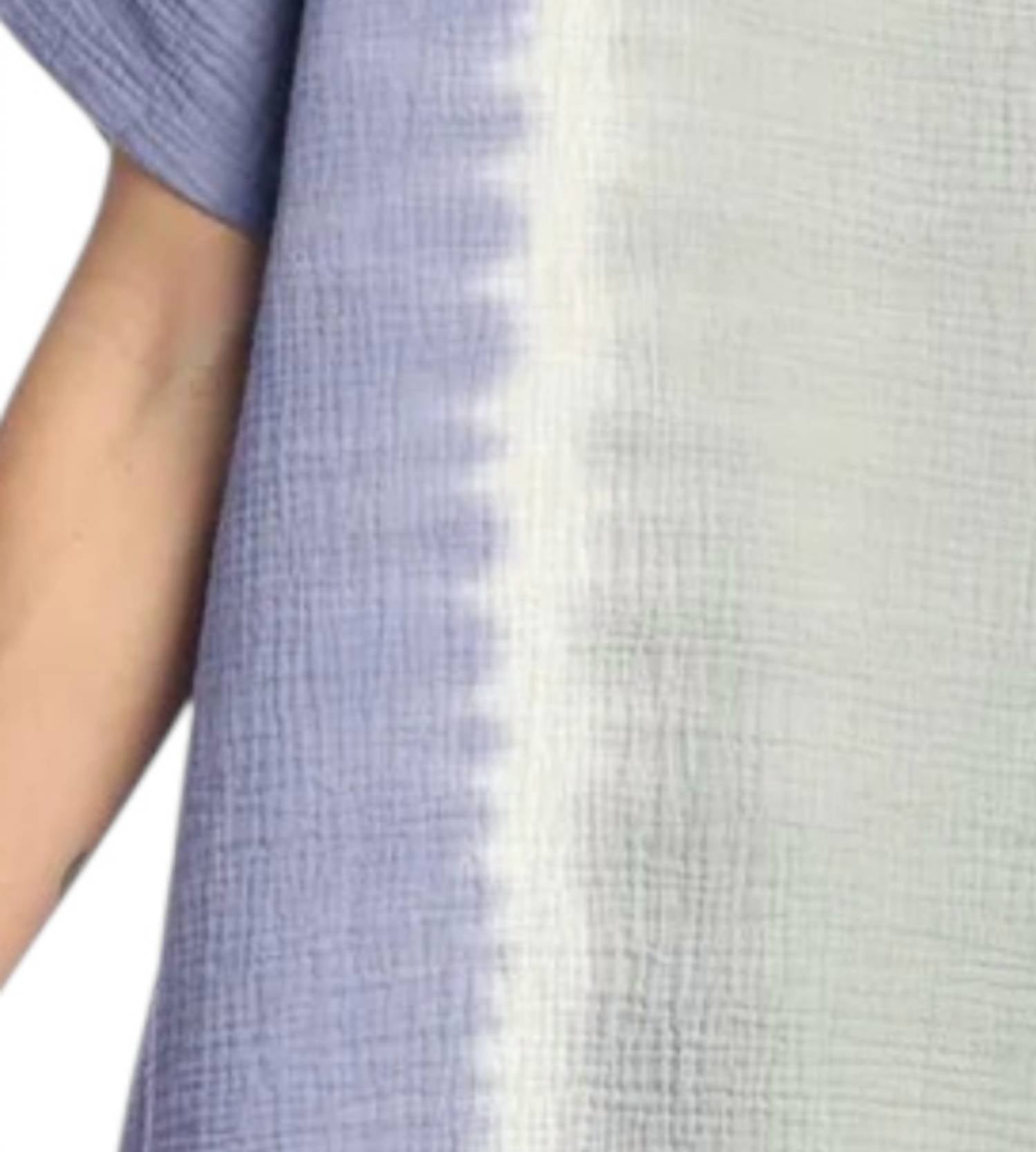 Mineral Washed Double Gauze Top In Block