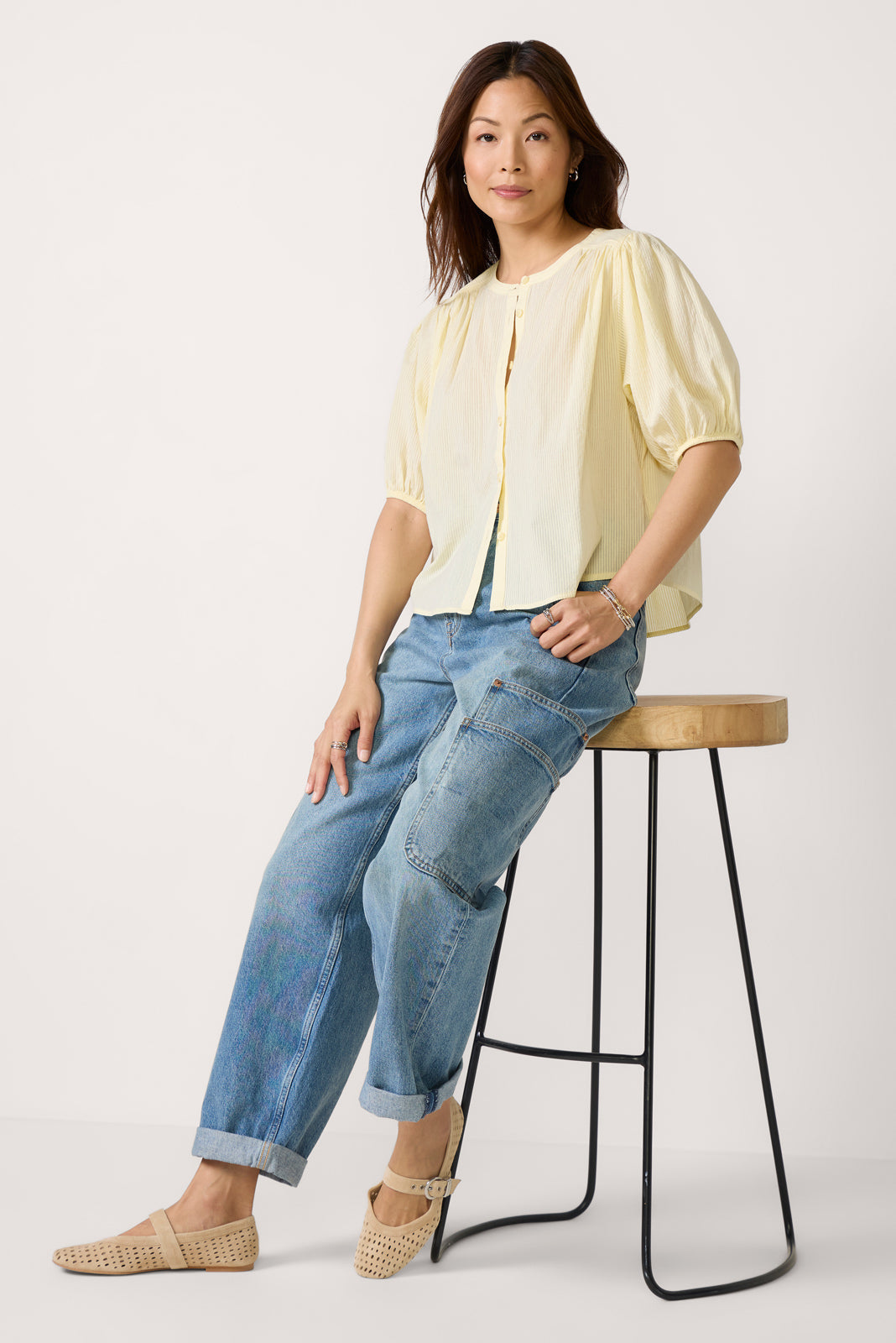 Women's Short Sleeve Button Down Shirt