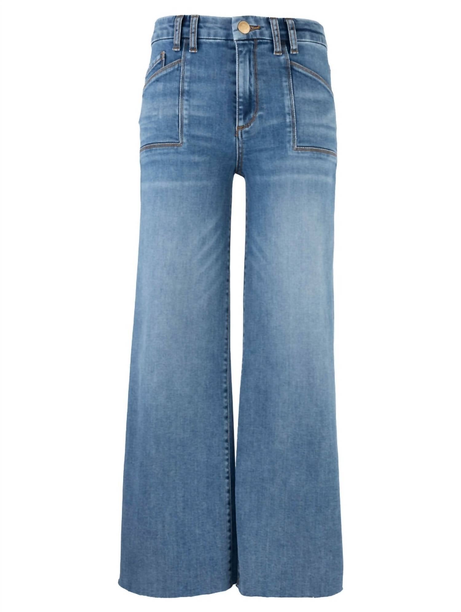 Meg High Rise Wide Leg Front Pockets Jean In Earn