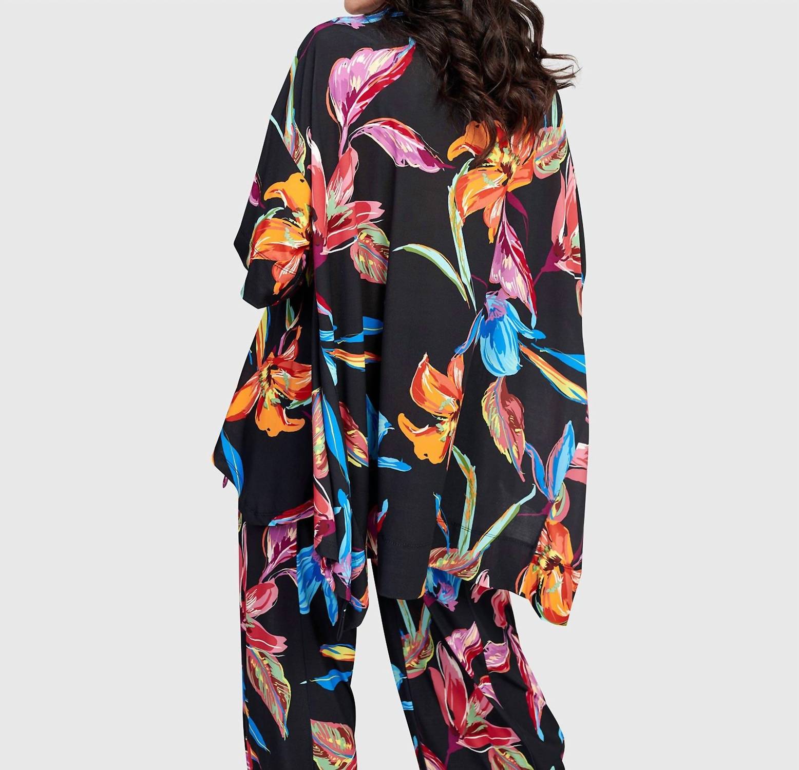 Laguna Oversized Trapeze Top In Bloom
