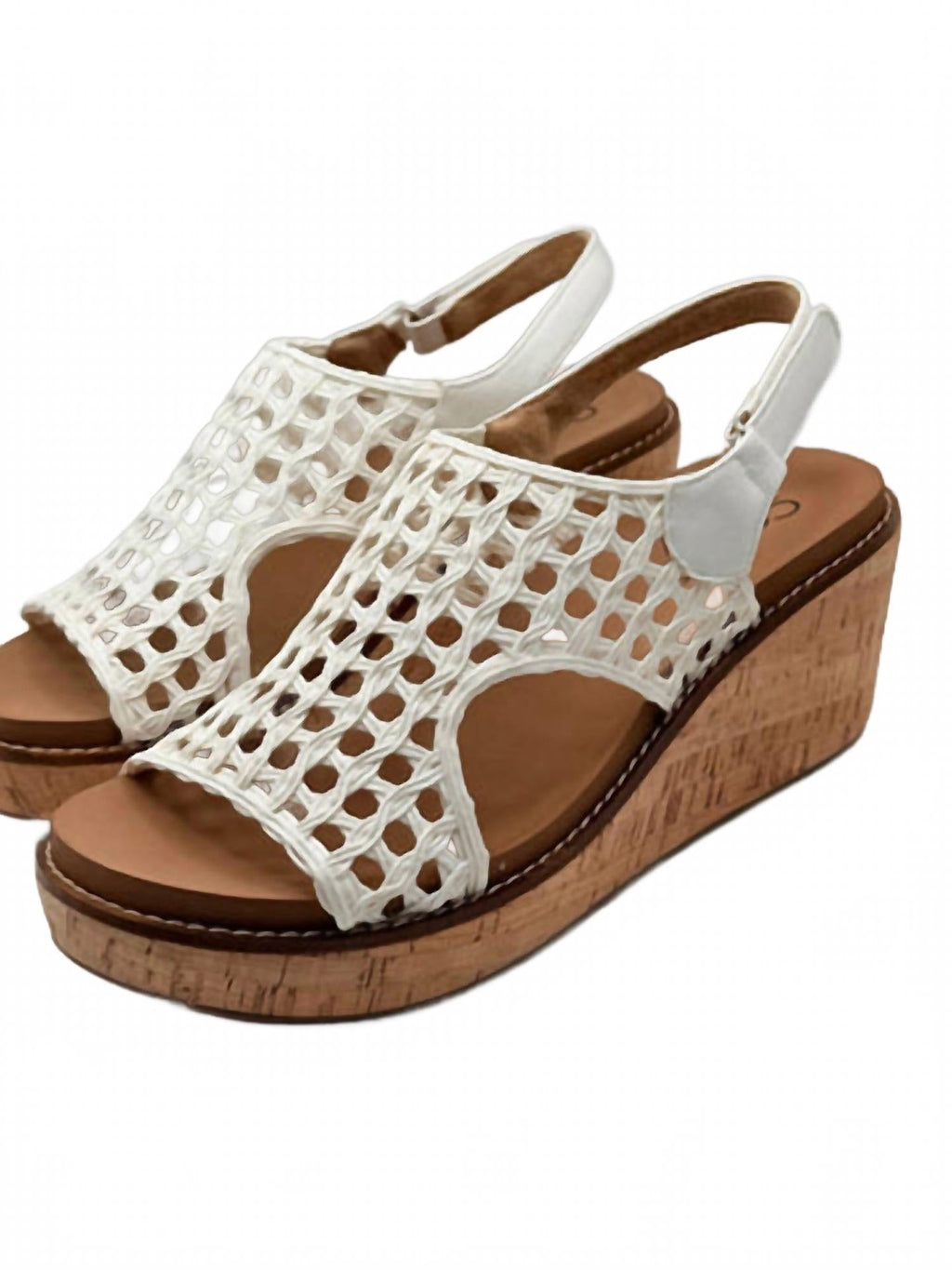 Women's Carley Woven Wedge Sandals In Ivory