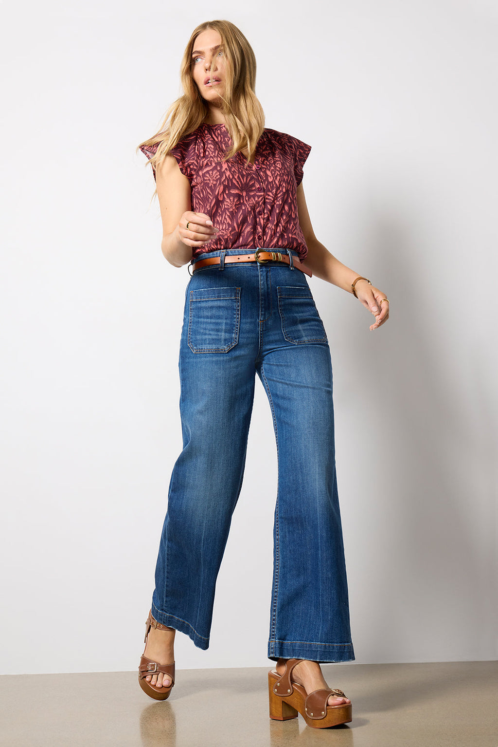 Women's Calista Flutter Sleeve Top
