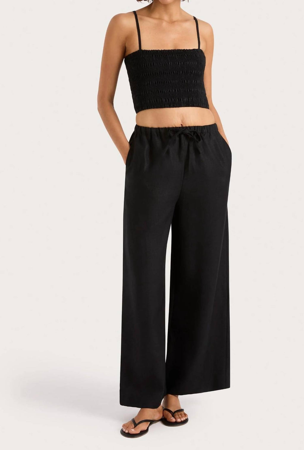Jones Linen Pant In Black
