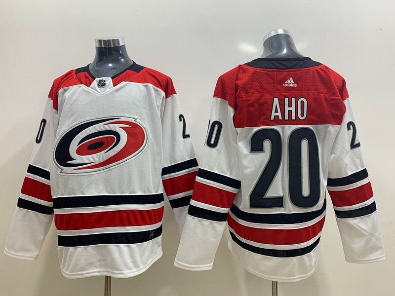 Men's Carolina Hurricanes Sebastian Aho #20 White Player jersey