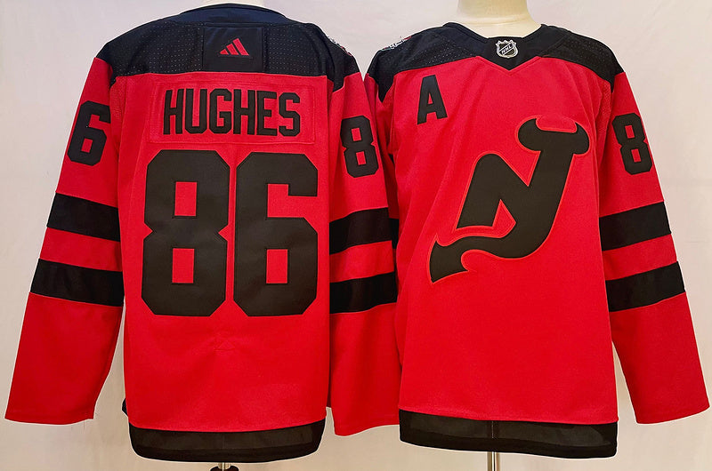 Men's New jersey Devils Chris Kreider #86 Red Game jersey