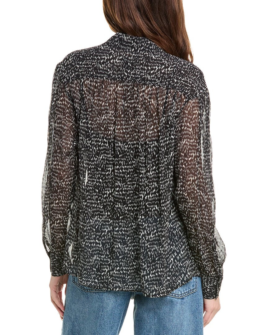 rag & bone Emmy Printed Silk-Blend Top