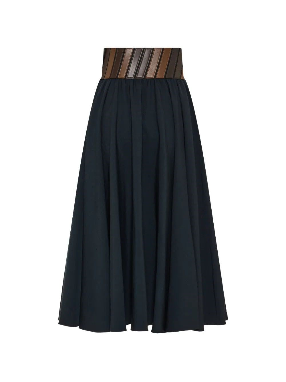 Alaïa Women Skirt With Leather Inserts