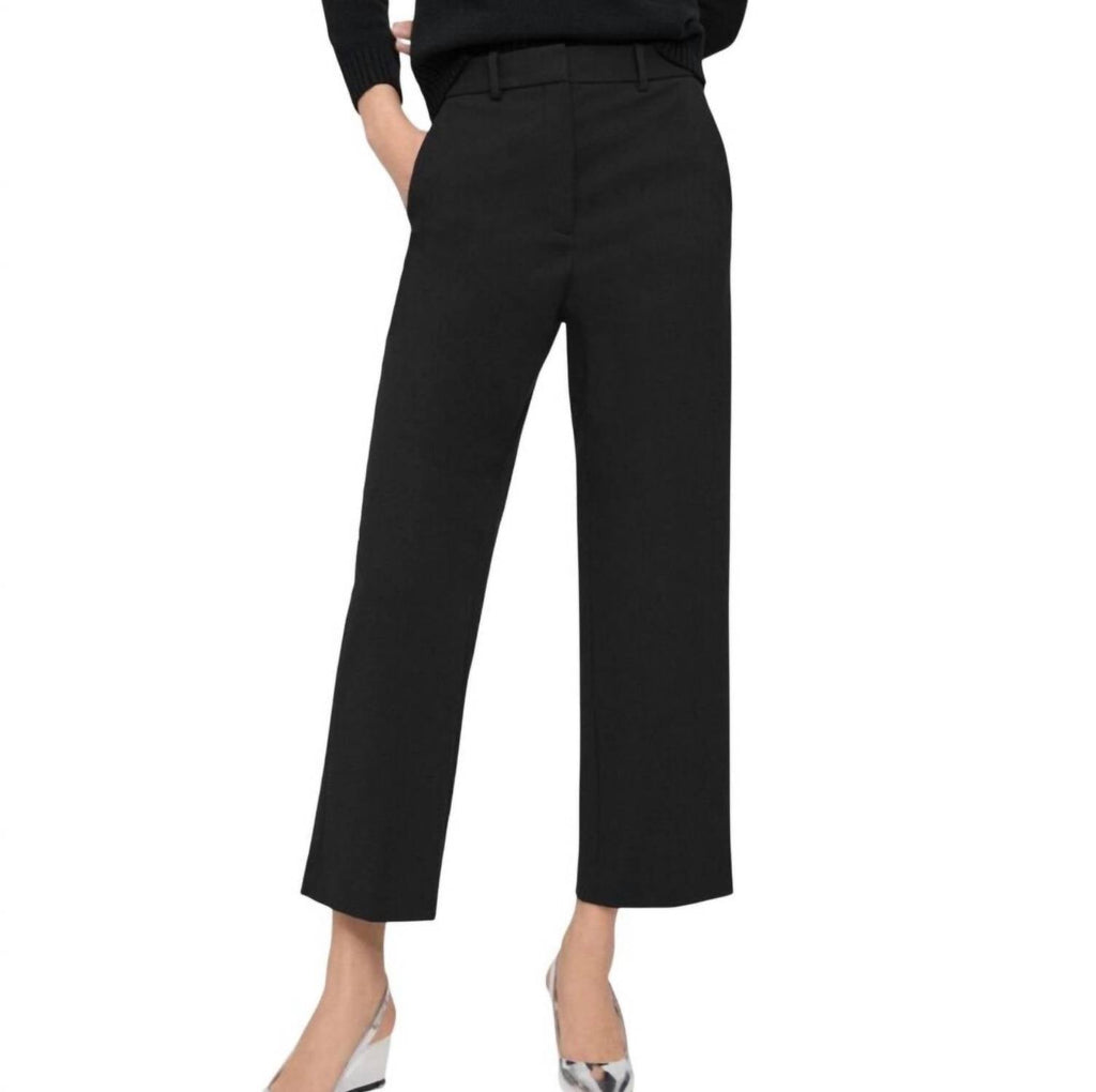 High-Waist Straight Pant In Black