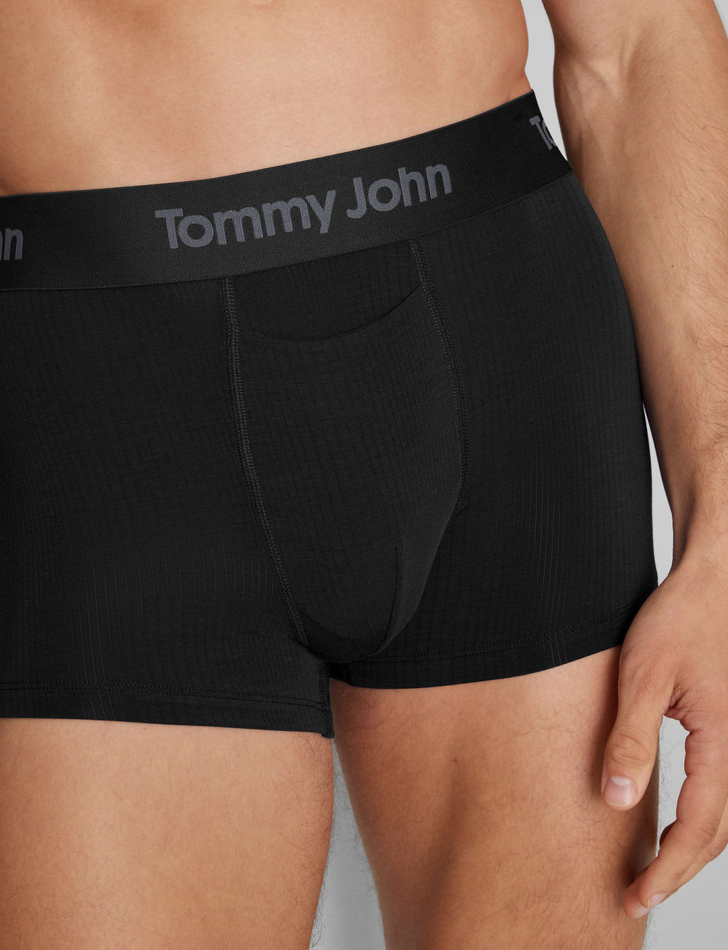 Men's Second Skin Luxe Rib Square Cut 2" Boxer Brief