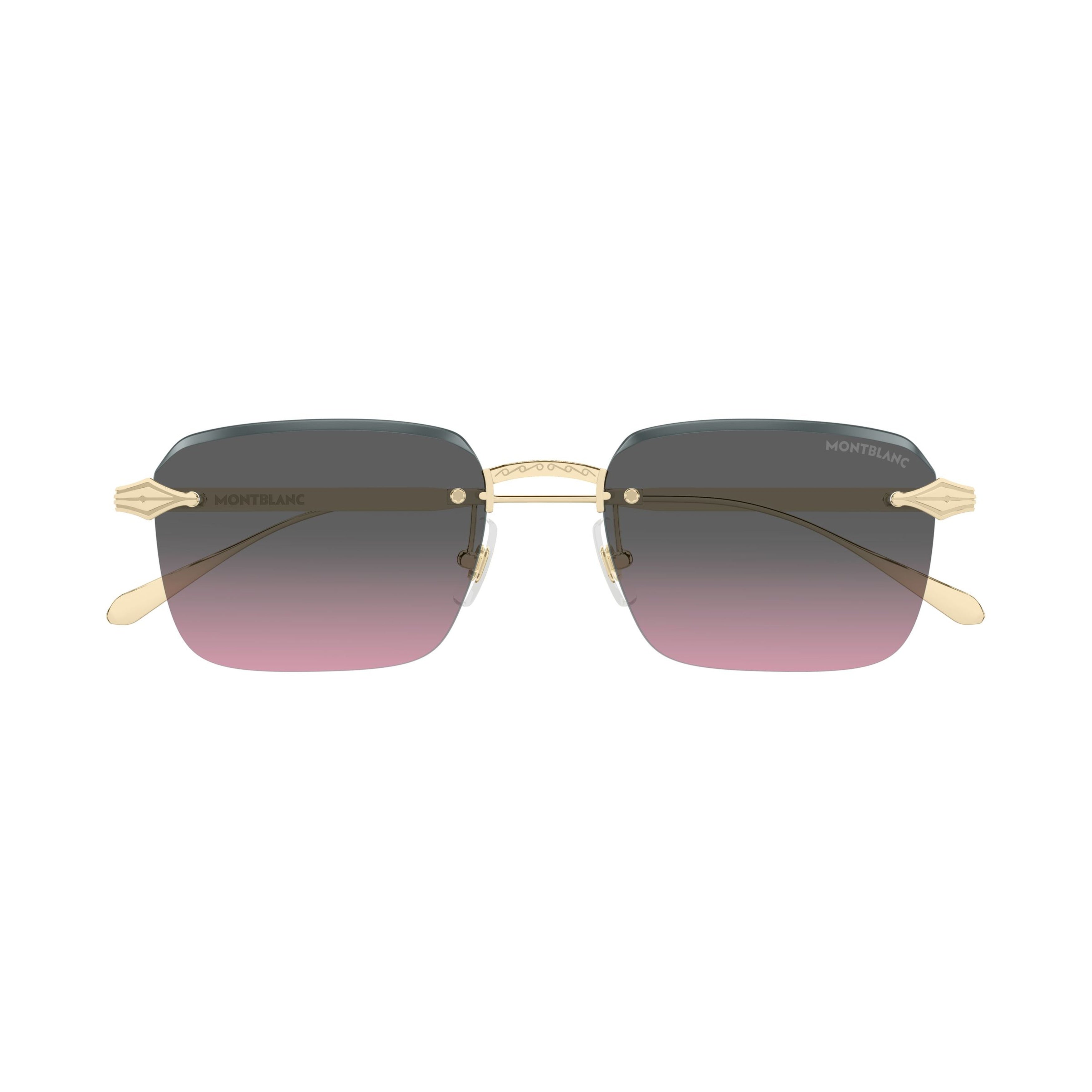 Rimless Square Sunglasses With Gold-Toned Detailing