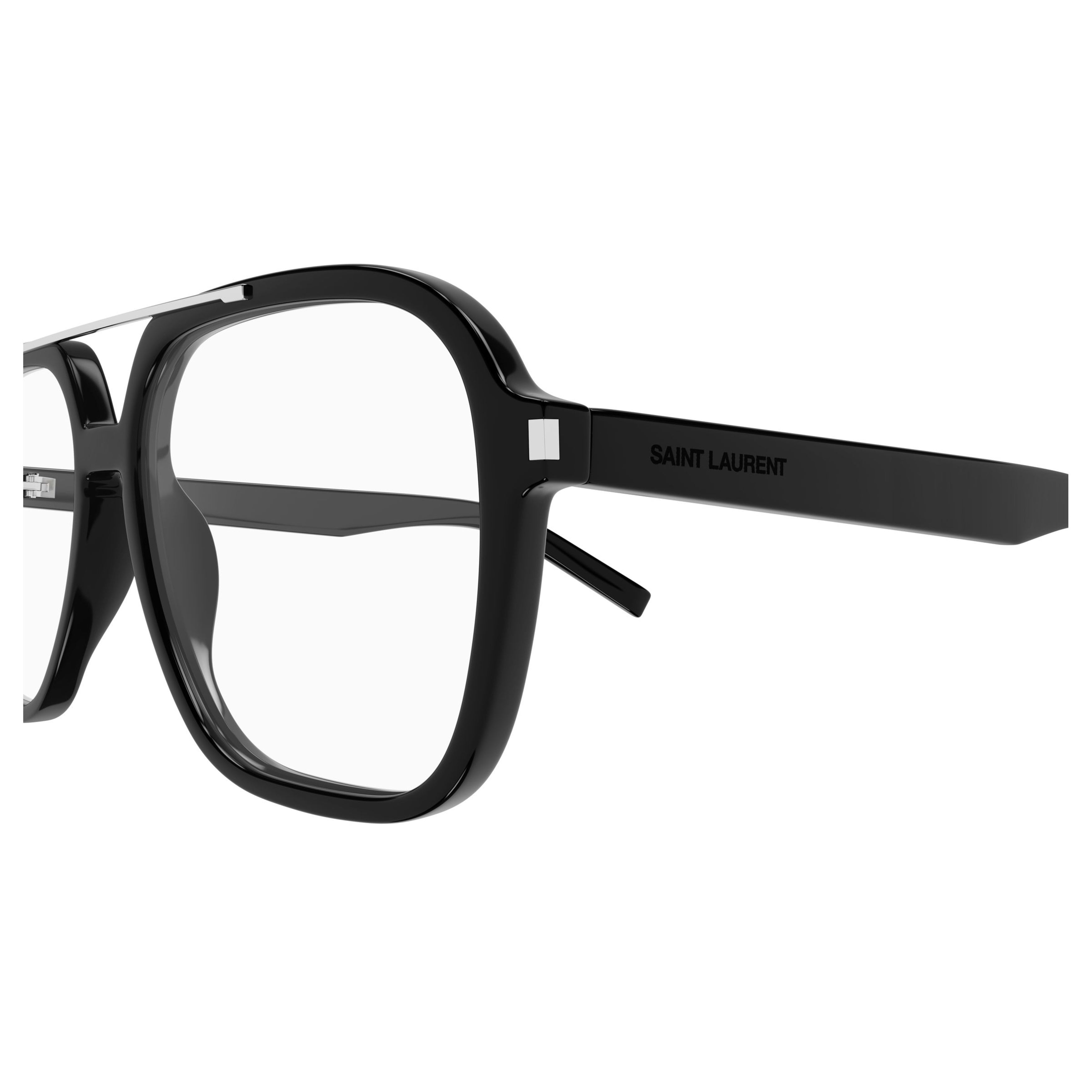 Oversized Square Frame Sunglasses With Silver Accents