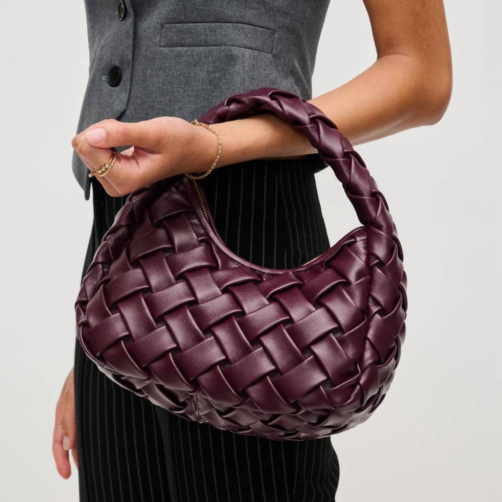 Women's Noreen Woven Clutch Bag In Wine