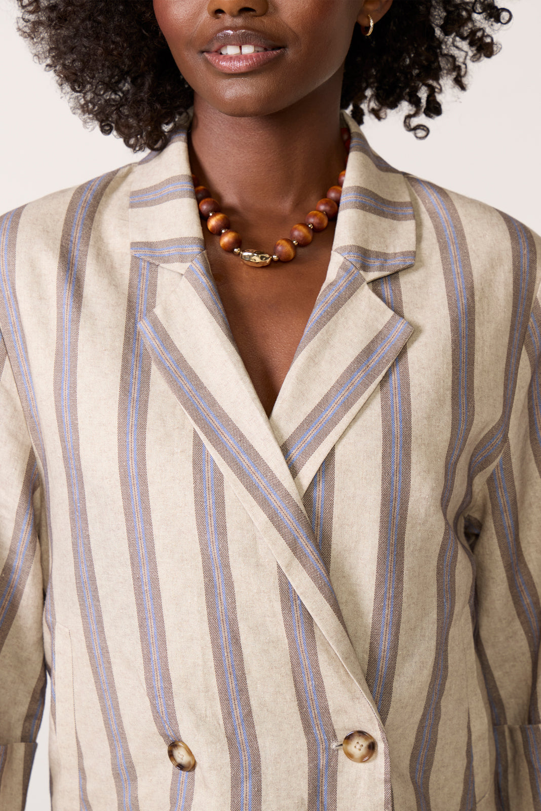 Women's Jess Linen Stripe Blazer