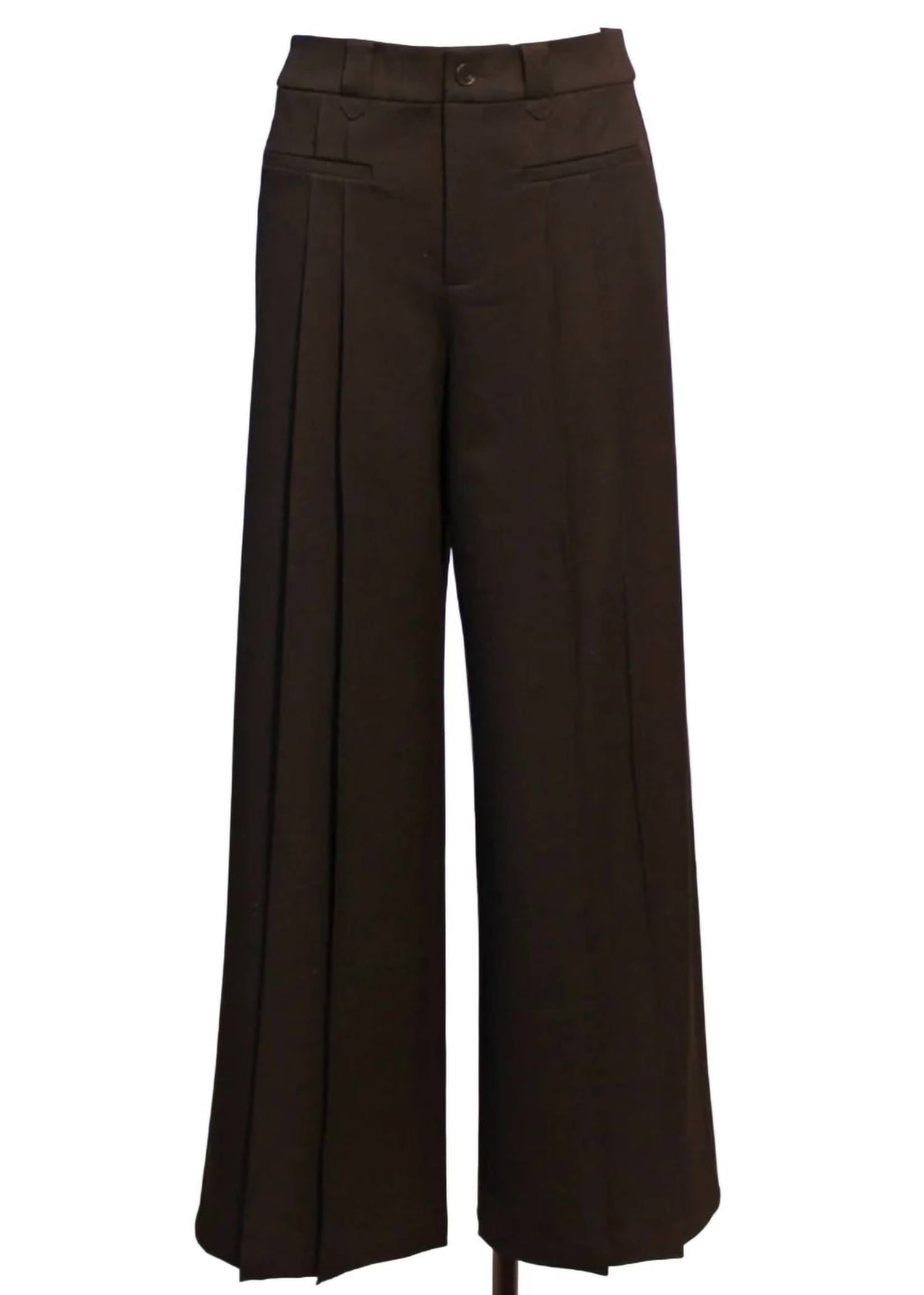 Women's Wide Leg Trouser Pant In Black