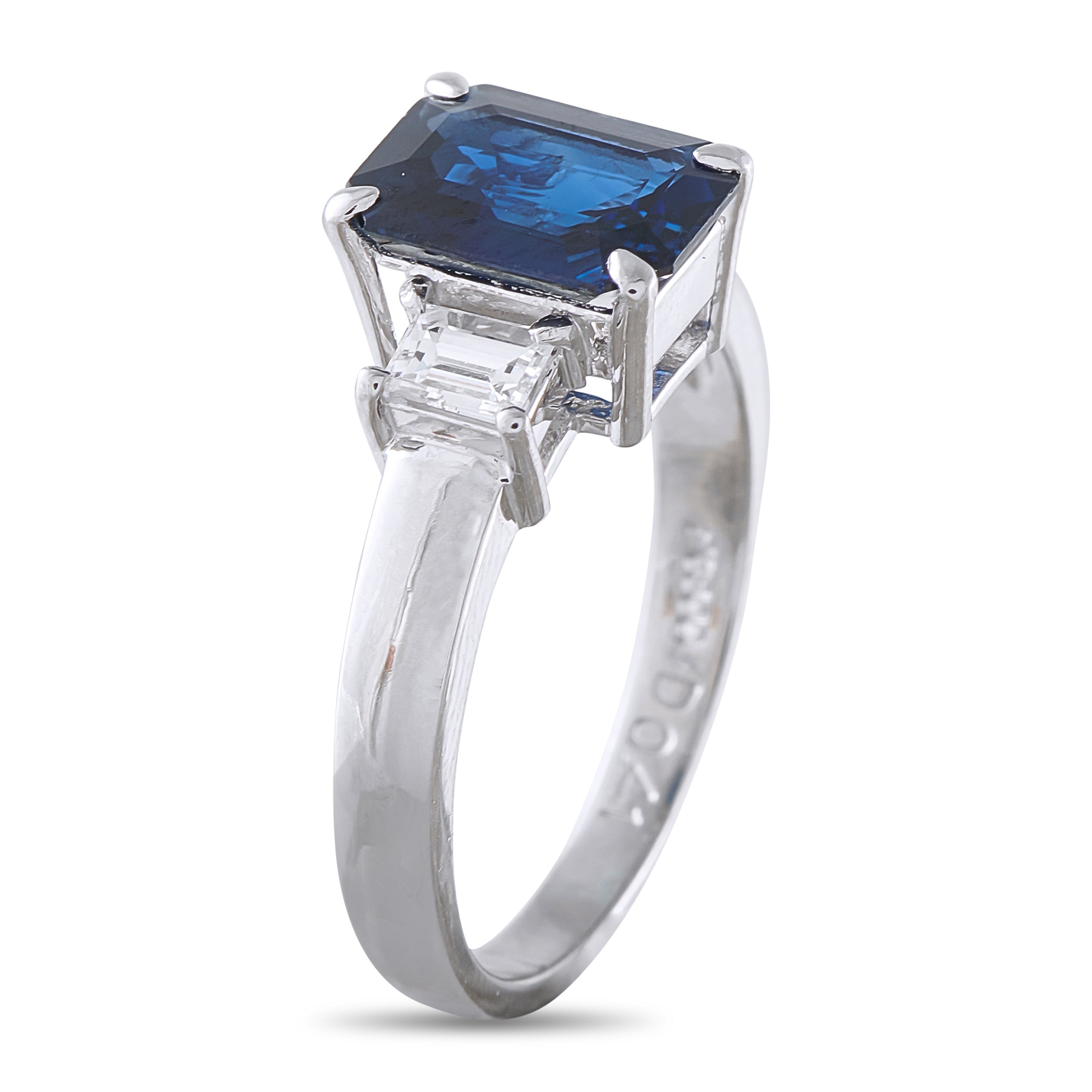 LB Exclusive Platinum 0.41ct Diamond and Sapphire Ring MF05-041326