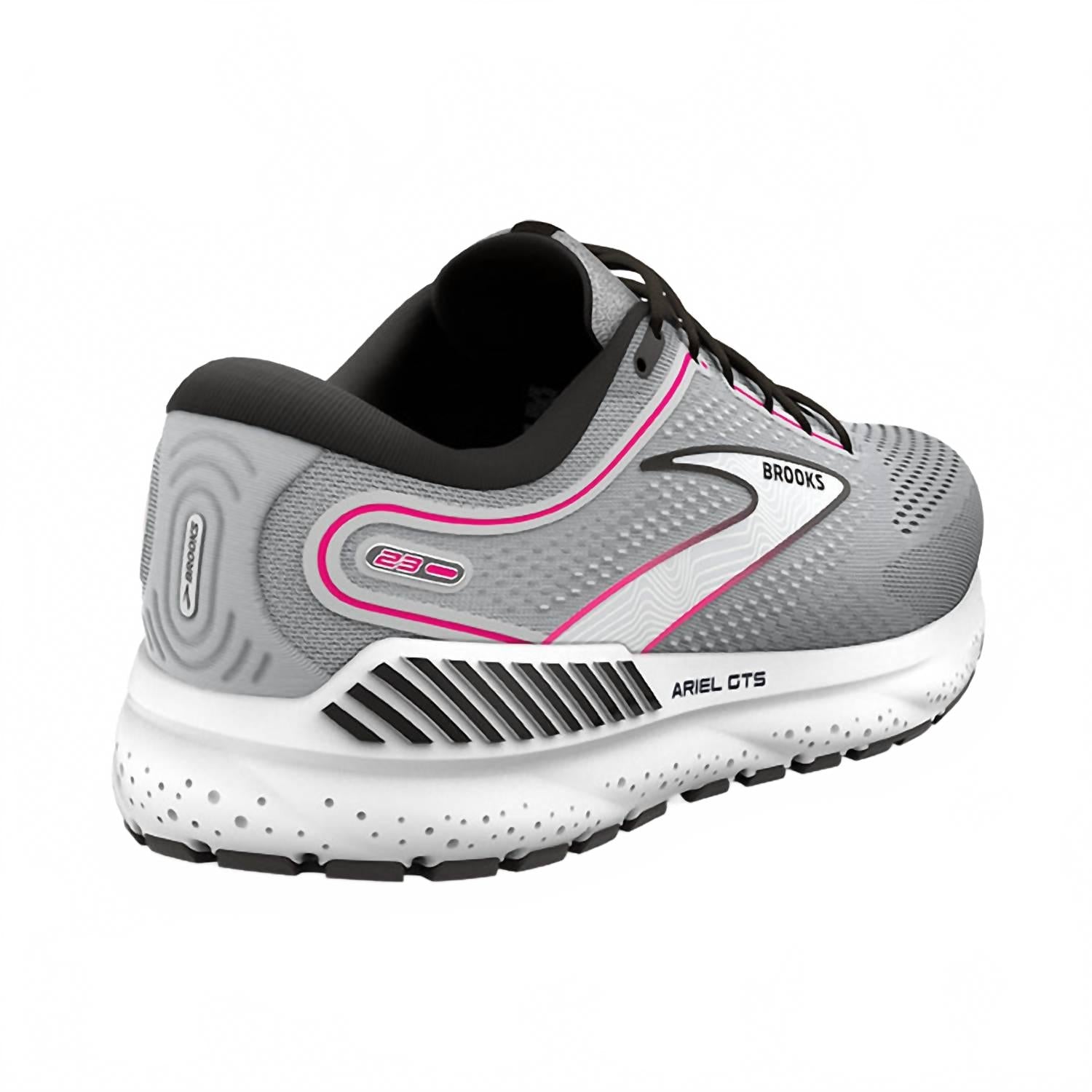 Women's Ariel Gts 23 Running Shoe In Grey/black/pink