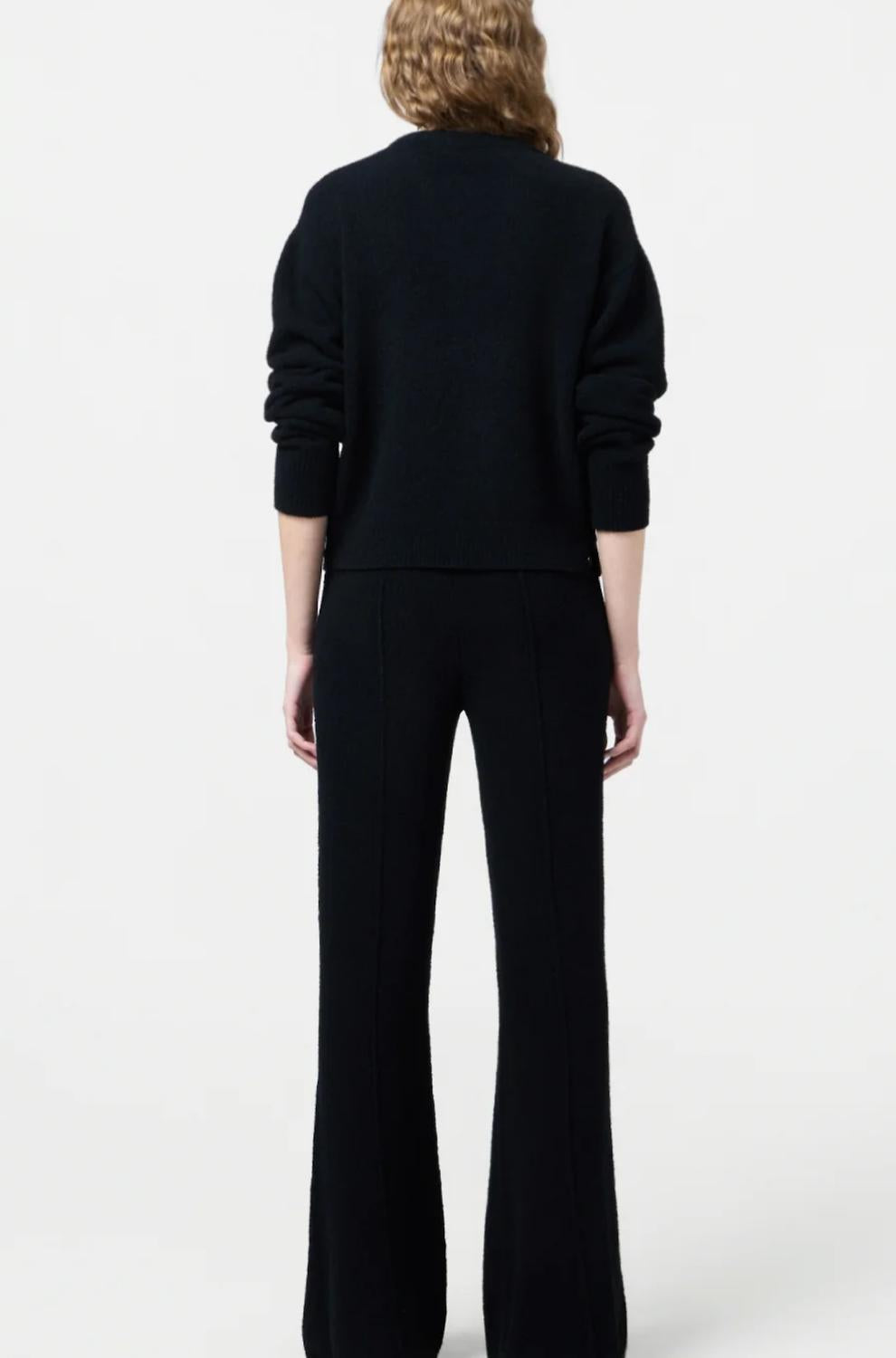 Boucle Collegiate Cardigan In Black