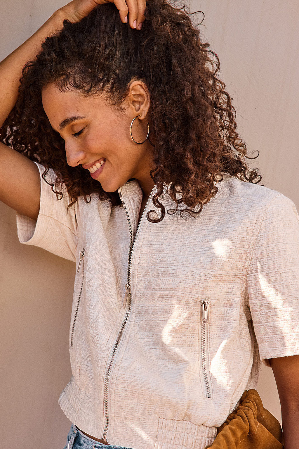 Women's Billie Textured Bomber Jacket