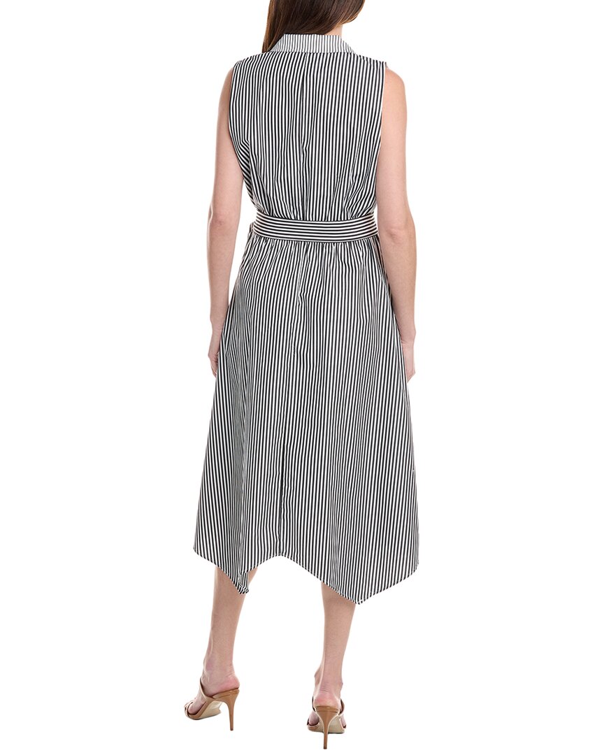 Anne Klein Plus Handkerchief Hem Collar Wrap Midi Dress