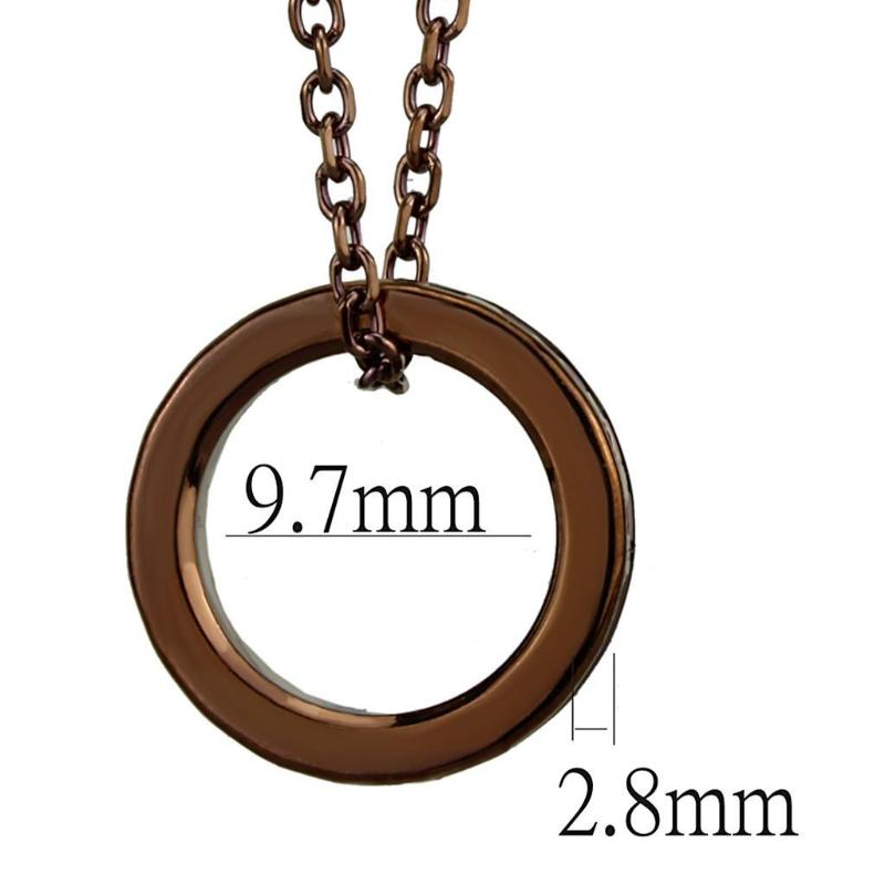 IP Coffee light Brass Chain Pendant with Top Grade Crystal in Light Coffee