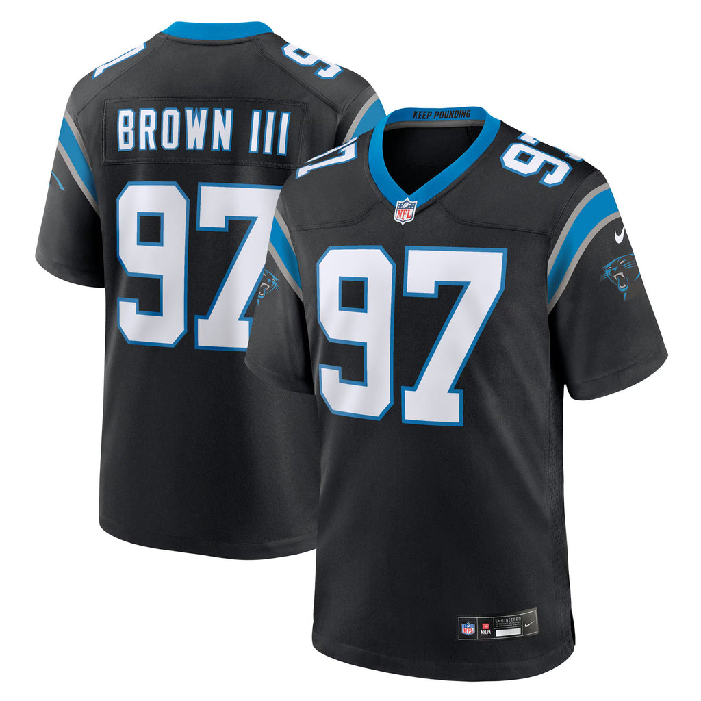 Carolina Panthers Bobby Brown III Black Team Game Jersey