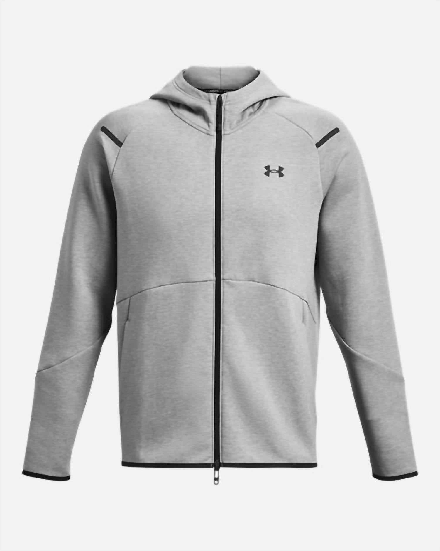 Unstoppable Fleece Full Zip Hoodie In Mod Gray