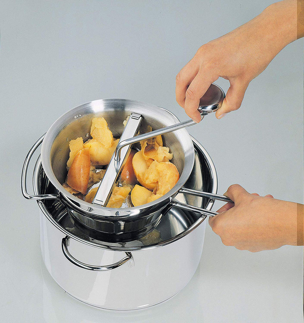 Küchenprofi Stainless Steel Food Mill, Large, 18/10 Stainless Steel, 4 Interchangeable Discs, Strainer for Sauce