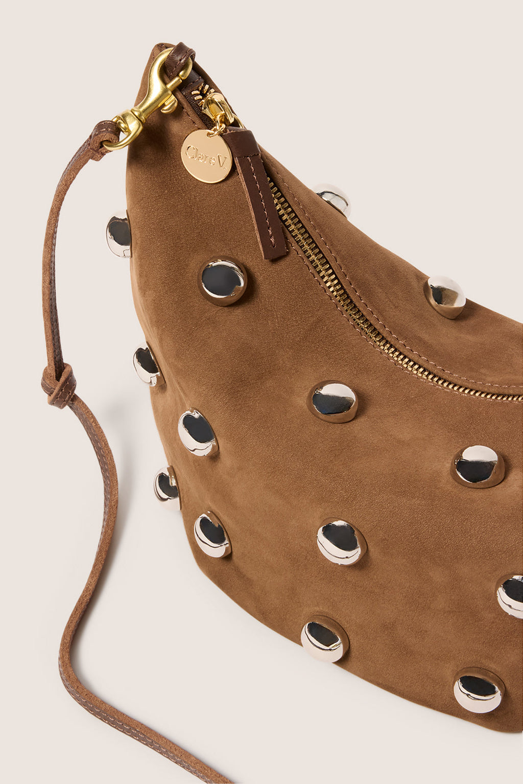 Women's Studded Lune Bag