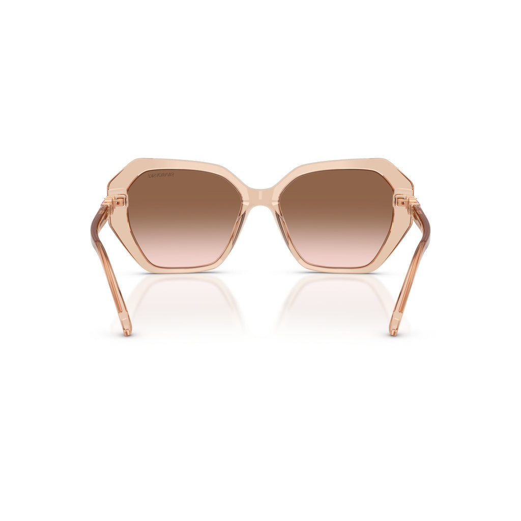 0Sk6017 Oversized Geometric Frame Sunglasses with Crystal Embellishments