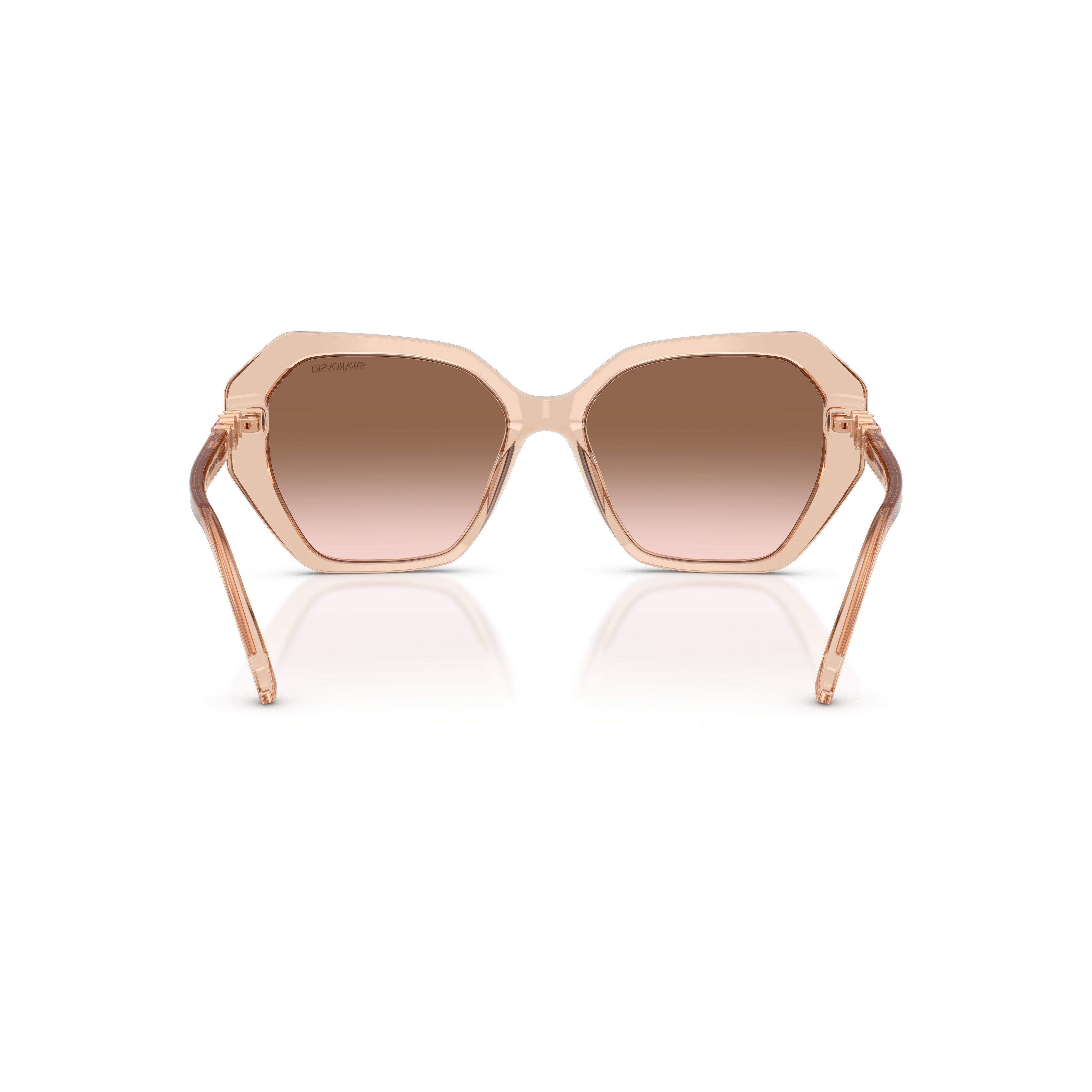 0Sk6017 Oversized Geometric Frame Sunglasses with Crystal Embellishments