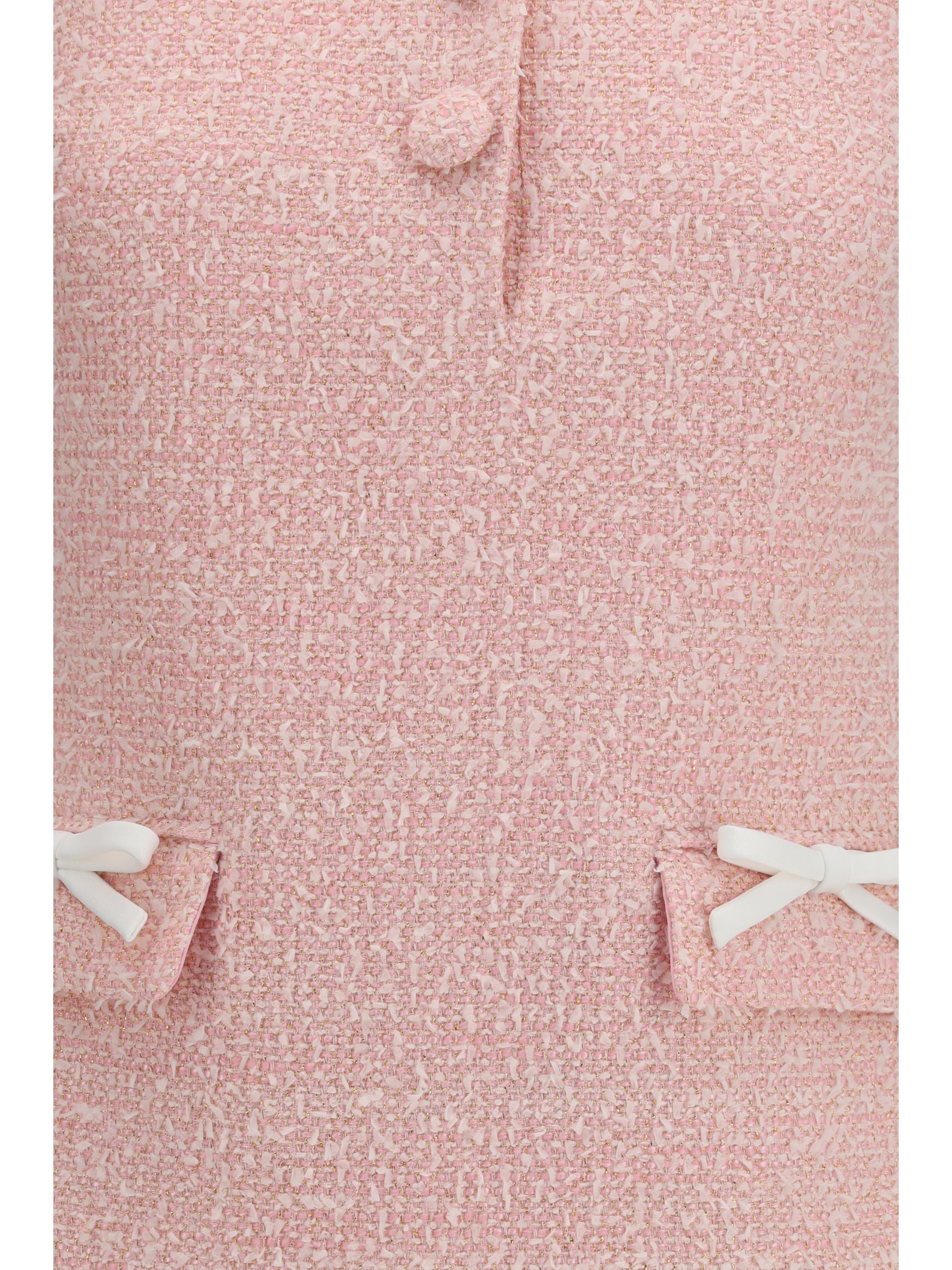 Self-Portrait Women Bouclé Mini Dress With Lace Collar