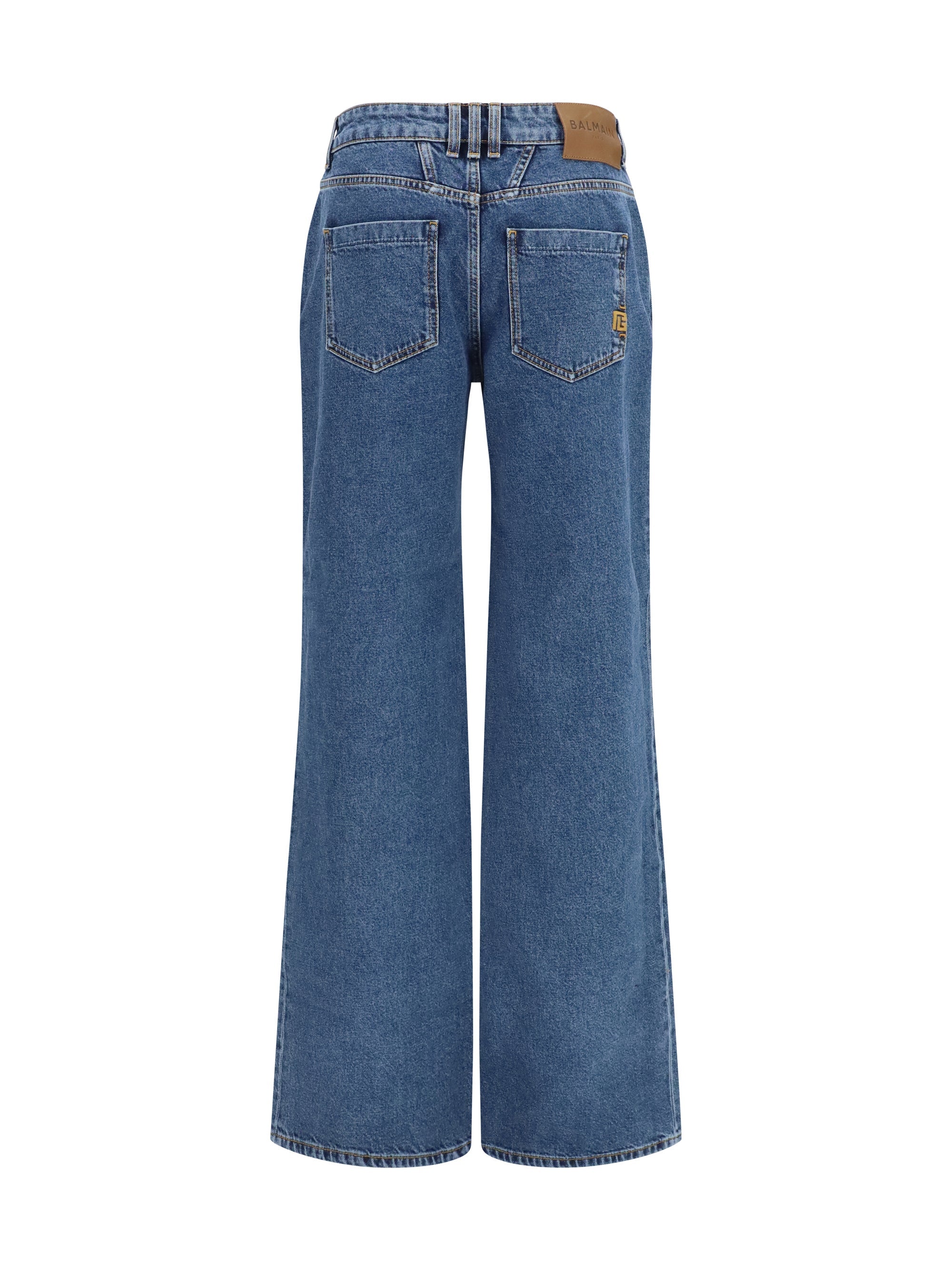 Balmain Women Straight Wide-Leg Jeans