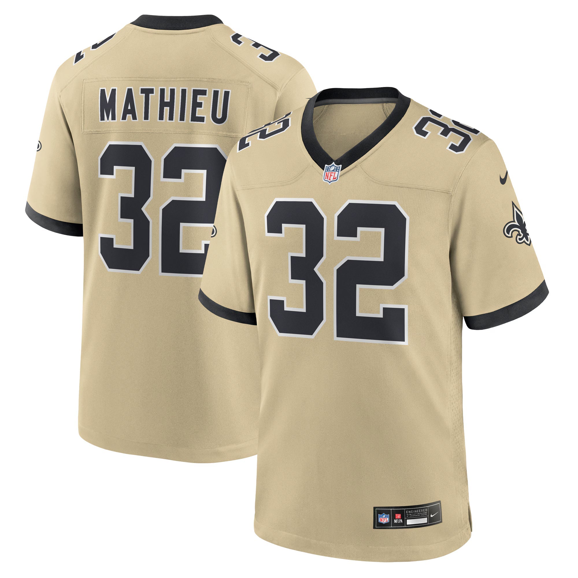 New Orleans Saints Tyrann Mathieu Gold Gameday Golds Alternate Game Player Jersey