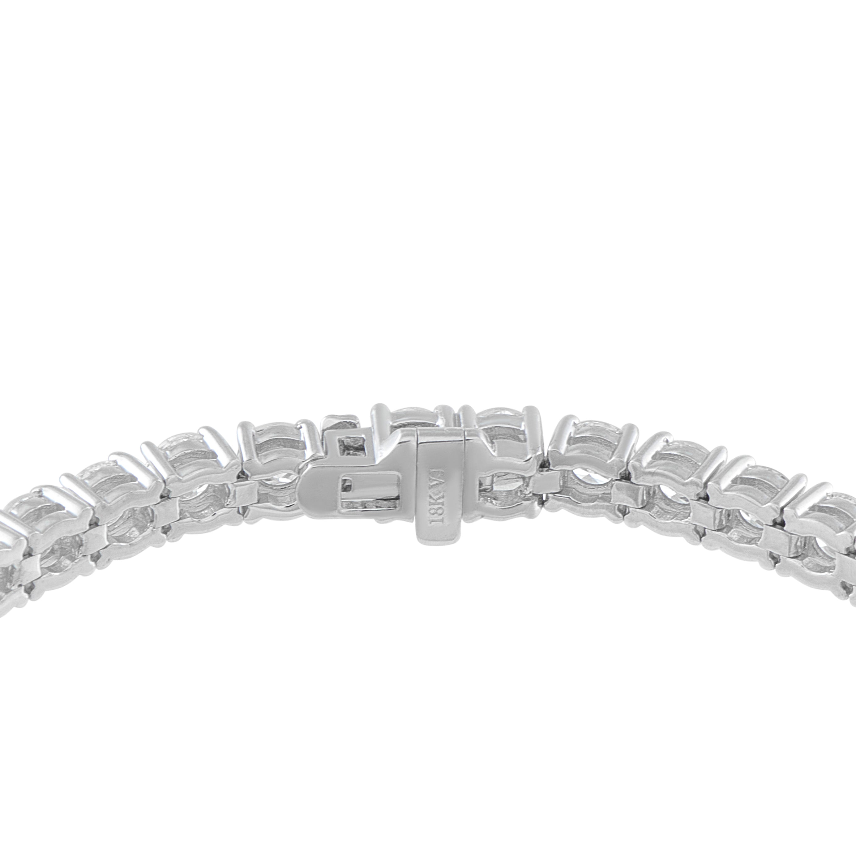 LB Exclusive 18K White Gold 9.26ct Diamond Tennis Bracelet MF05-041526