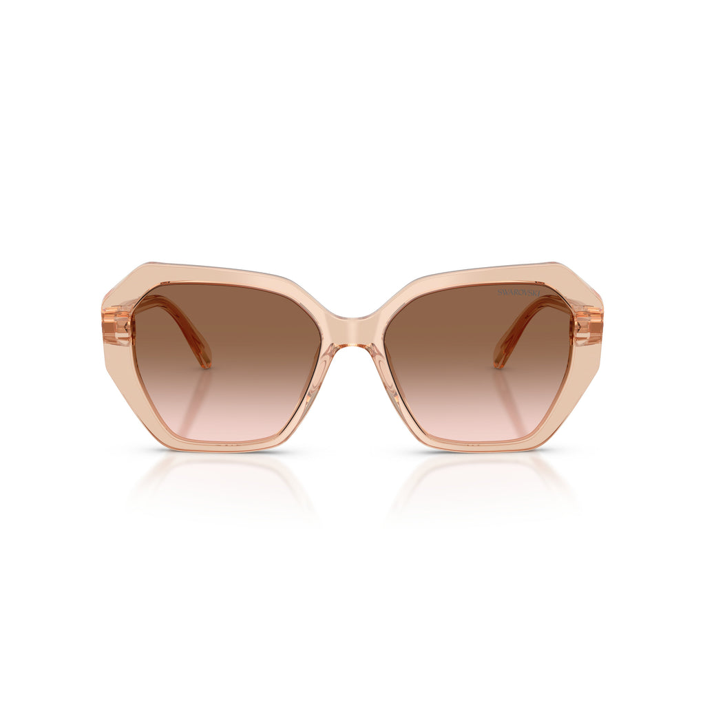 0Sk6017 Oversized Geometric Frame Sunglasses with Crystal Embellishments