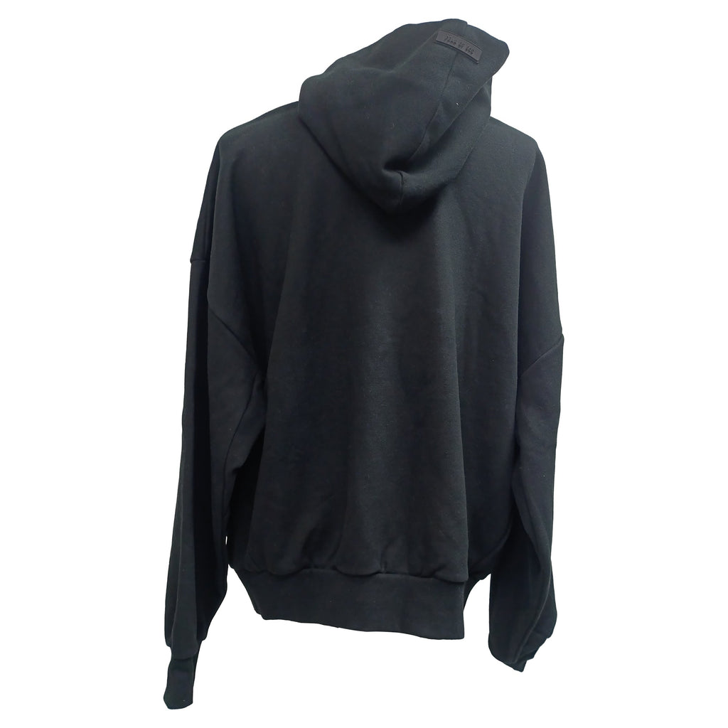 Fear of God Essentials Hoodie in Black Cotton